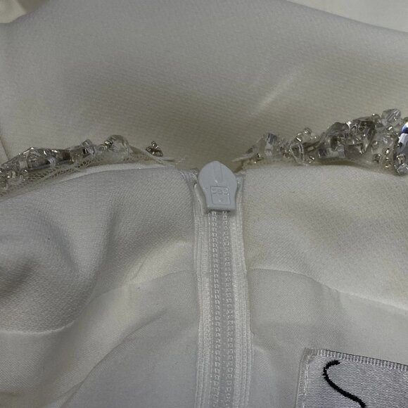 Miri New York Women’s Embellished Collar Midi Dress Size 2 Cream White - Picture 11 of 15